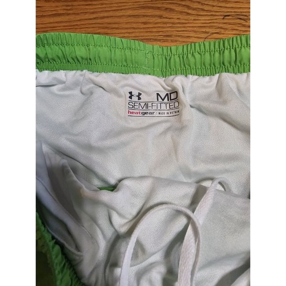 Under Armour Green Lightweight Running Shorts Lined Women's Size Medium Athletic - Picture 3 of 5